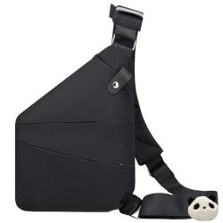 Multi-functional close-fitting anti-theft chest bag, Anti-Theft Shoulder Bag, Waterproof Sling Crossbody Bag, for Travel Sport Lightweight Sling Bag for Women and Men (A-black-right) von Gienslru