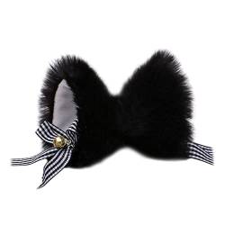 1 Paar schwarze Fuchsohren Haarspangen Haarspangen niedliche Tierohren Haarnadeln Cosplay Party Kopfbedeckung Haarschmuck für Frauen Männer Stil 2 von Gift girl