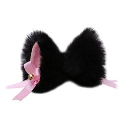 1 Paar schwarze Fuchsohren Haarspangen Haarspangen niedliche Tierohren Haarnadeln Cosplay Party Kopfbedeckung Haarschmuck für Frauen Männer Stil 3 von Gift girl