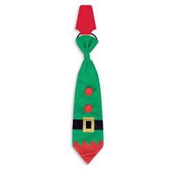 Glitzernde Weihnachts-Krawatte, elastisch, Weihnachtsmann-Elf-Kostüm Gr. Einheitsgröße, grün von Giftmaker
