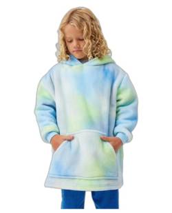 Gifts Treat Übergroße Kinder Kapuzenpullover Mädchen Hoodie Jungen Sherpa Sweatshirt Decke Plüsch Kapuze Weiche Warme Kuscheliger Pullover für Kinder Teenager Studenten Giant Warm,Blau,5-7 Jahre von Gifts Treat