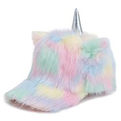 Gifts Treat Wintermütze Mädchen Katzenohren Mütze Mädchen Einhorn Kinder Mütze Winter Mädchen Mütze Baseballmützen Plüsch Wintermütze (Farbe Einhorn, 6-8 Jahre) von Gifts Treat