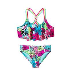 Mädchen Badeanzug Bikini Sommer Schwimmen Sport Bademode Mädchen Hawaii Badeanzug UV-Schutz undurchsichtig Chlor resistent Anti Pilling, grün, 6-6X, 6-7 Jahre von Gifts Treat