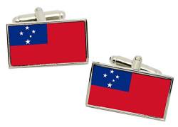 Giftshop UK Manschettenknöpfe Samoa-Flagge in Box von Giftshop UK
