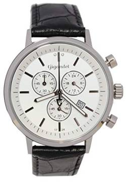 Gigandet Classico Herren-Armbanduhr Chronograph Quarz Analog Lederarmband schwarz G6-001 von Gigandet