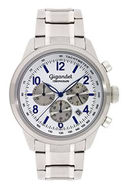 Gigandet Herren Analog Japanisches Quarzwerk Uhr mit Edelstahl Armband 2VNAG25/005 von Gigandet