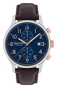 Gigandet Herren Analog Japanisches Quarzwerk Uhr mit Leder Armband 2VNAG49/001 von Gigandet