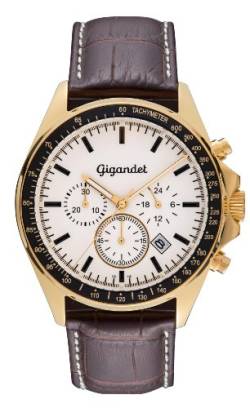 Gigandet Herren Analog Japanisches Quarzwerk Uhr mit Leder Armband AVG3-03 von Gigandet