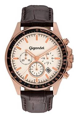 Gigandet Herren Analog Japanisches Quarzwerk Uhr mit Leder Armband AVG3-06 von Gigandet