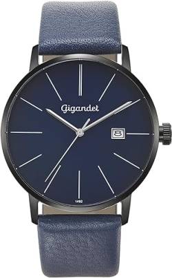 Gigandet Herren Analog Japanisches Quarzwerk Uhr mit Leder Armband AVG42-10 von Gigandet