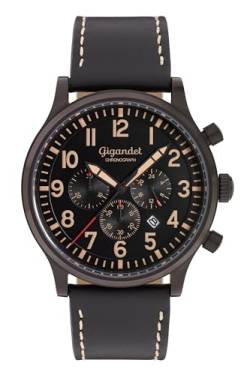 Gigandet Herren Analog Japanisches Quarzwerk Uhr mit Leder Armband VNAG15/004 von Gigandet