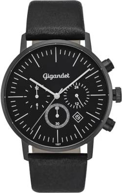 Gigandet Herren Analog Japanisches Quarzwerk Uhr mit Leder Armband VNAG22/001 von Gigandet