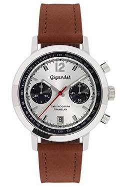 Gigandet Herren-Armbanduhr Chronograph Quarz Analog Leder braun Tramelan G10-004 von Gigandet