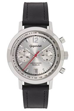 Gigandet Herren-Armbanduhr Chronograph Quarz Analog Leder schwarz Tramelan G10-001 von Gigandet