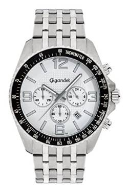 Gigandet Herren-Armbanduhr Chronograph Quarz Analog mit Edelstahlarmband Fast Track G12-001 von Gigandet