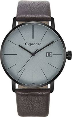 Gigandet Herren-Armbanduhr Minimalism Quarz Analog Leder braun G42-011 von Gigandet
