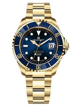 Gigandet Herren-Automatikuhr Sea Ground 300 - Made in Germany - Saphirglas - Swiss Super Luminova - Edelstahl - 300m/30bar wasserdicht - G300-019M von Gigandet