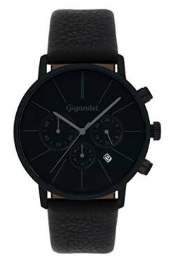 Gigandet Minimalism Herren-Armbanduhr Chronograph Quarz Analog mit Lederarmband G32-004 von Gigandet