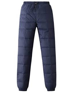 Gihuo Schneehose für Damen, Winter, winddicht, warm, Outdoor, Skihose, gepolstert, locker, ultraleicht, warm, Marineblau, X-Small von Gihuo