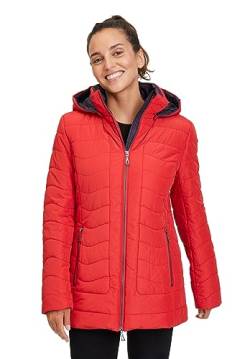 Gil Bret Damen Steppjacke mit abnehmbarer Kapuze Flame Scarlet,40 von Gil Bret