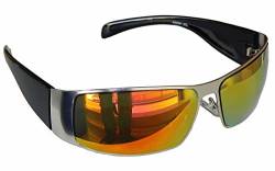 GANGSTER SONNENBRILLE Schwarz gold verspiegelt SPORTBRILLE MOTORRADBRILLE SPORT BRILLE (gold verspiegelt) von Gil SSC