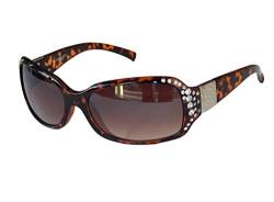 Gil SSC Damenbrille Sonnenbrille Retro mit Strasssteinen Schmuckornament M 10 (Braun Leopard) von Gil SSC