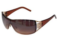 Sonnenbrille Damenbrille Brille Monoglas Moderner Style Damen M 41 (Gold Braun Lila) von Gil SSC