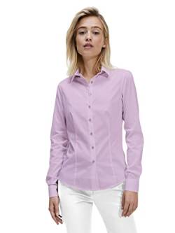 Gilby Park Madison - Slim Fit Bluse Damen Rosa M - Rosaröt Langarm Winter Damen Hemd Bügelleichte Baumwolle mit Stretch - Elegant Bluse für Business & Freizeit von Gilby Park