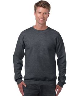 GILDAN Herren 50/50 Adult Crewneck Sweat Sweatshirt, Grau (Dark Heather), XL von Gildan