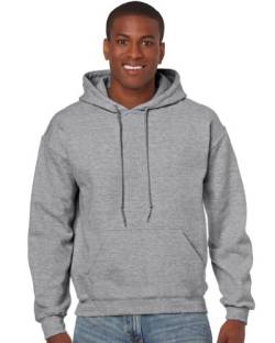 GILDAN Herren Adult 50/50 Cotton/Poly. Hooded Sweat Sweatshirt, Grau (Sport Grey), Medium (Herstellergröße: M) von Gildan