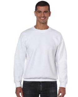 GILDAN Herren Adult 50/50 Cotton/Poly. Sweat Sweatshirt, Weiß (White), Large (Herstellergröße: L) von Gildan