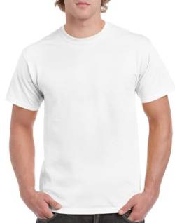 GILDAN Herren Adult Ultra Cotton T-Shirt, Weiß (White), Large (Herstellergröße: L) von Gildan