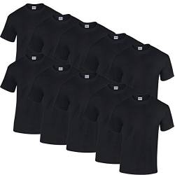 Gildan 10 T Shirts Heavy Cotton M L XL XXL Diverse Farben auswählbar (3XL, Schwarz) von Gildan