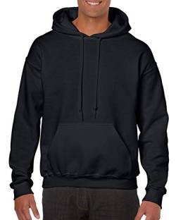 Gildan Gilden Kapuzen-Sweatshirt für Erwachsene Herren Damen Heavy Blend Pullover Hoodie Gr. M, Schwarz von Gildan