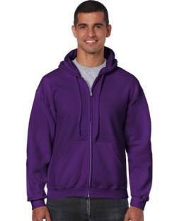 Gildan Heavy Blend Erwachsenen Kapuzen Sweatjacke 18600, Purple, XXL von Gildan