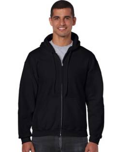 Gildan Heavyweight Full Zip Hooded Sweat XXL,Black von Gildan