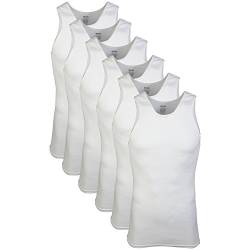 Gildan Herren A-Shirts Tanks Multipack Unterwäsche, Weiß (6 Stück), XX-Large (6er Pack) von Gildan