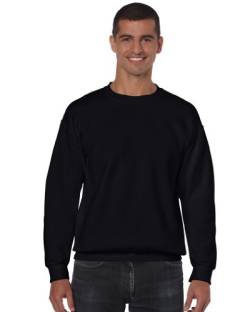 Gildan Herren Adult 50/50 Cotton/Poly. Sweat Sweatshirt, Schwarz (Black), Small (Herstellergröße: S) von Gildan