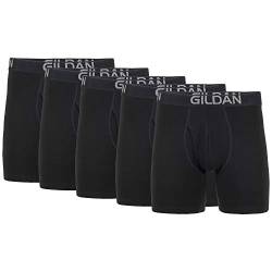 Gildan Herren Boxershorts, Baumwolle, Stretch, Multipack Retroshorts, Black Soot (5er-Pack), XX-Large von Gildan