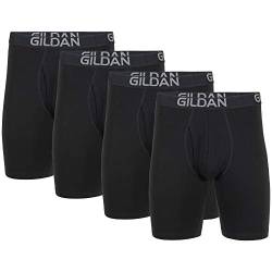Gildan Herren Boxershorts aus Baumwoll-Stretch, Multipack Retroshorts, Black Soot (4er-Pack), XX-Large von Gildan
