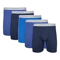 Gildan Herren Boxershorts mit normalem Bein, Multipack Retroshorts, Marineblau, Metro Blau, Antique Royal, XX-Large (5er Pack) von Gildan