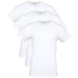 Gildan Herren Cotton Stretch T-shirts, Multipack Unterw sche, Artic White (Crew, 3er-pack), M EU von Gildan