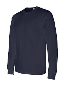 Gildan Herren DryBlend Langarm T-Shirt Style G8400, 2er-Pack Hemd, Navy, Klein von Gildan