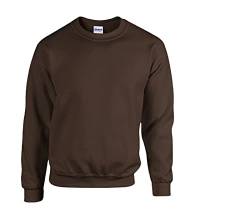 Gildan Herren Fleece Crewneck Sweatshirt Style G18000 Hemd, Blickdicht,1x Dark Chocolate & 1x HL Kauf Notizblock, XXL von Gildan