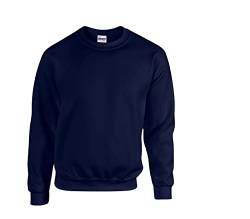 Gildan Herren Fleece Crewneck Sweatshirt Style G18000 Hemd, Blickdicht,1x Navy & 1x HL Kauf Notizblock, XL von Gildan