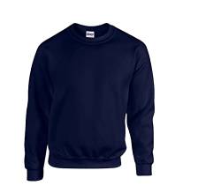 Gildan Herren Fleece Crewneck Sweatshirt Style G18000 Hemd, Blickdicht,1x Navy & 1x HL Kauf Notizblock, XXL von Gildan