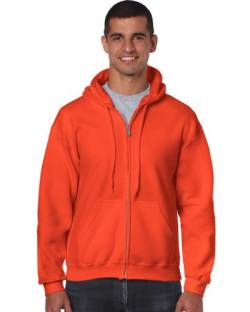 Gildan Herren HeavyBlend Full Zip Kapuzen-Sweatshirt XL,Orange von Gildan