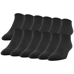Gildan Herren Performance No Show, 12 Paar Socken, schwarz, Large (12er Pack) von Gildan