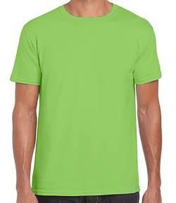 Gildan Herren Softstyle T-Shirt, Limettengrün, XL (3er Pack) von Gildan