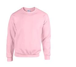 Gildan Herren Sweatshirt aus Fleece mit Rundhalsausschnitt, Stil G18000/1x Light Pink & 1x HL Kauf Notizblock, XXL von Gildan